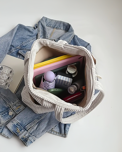 Theodora Corduroy Tote Bag