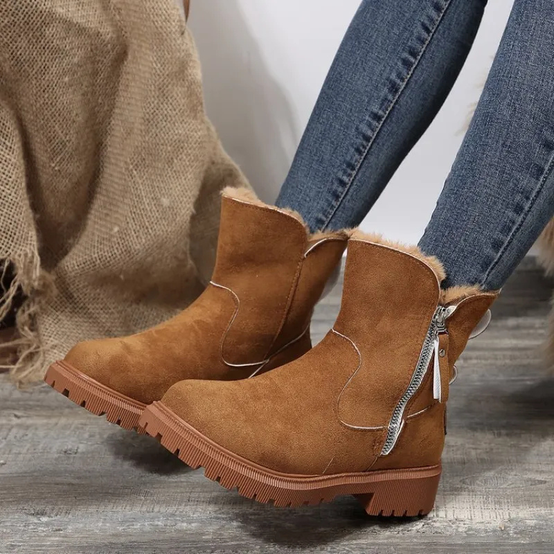 Lucia Orthopedic Suede Platform Ankle Boots