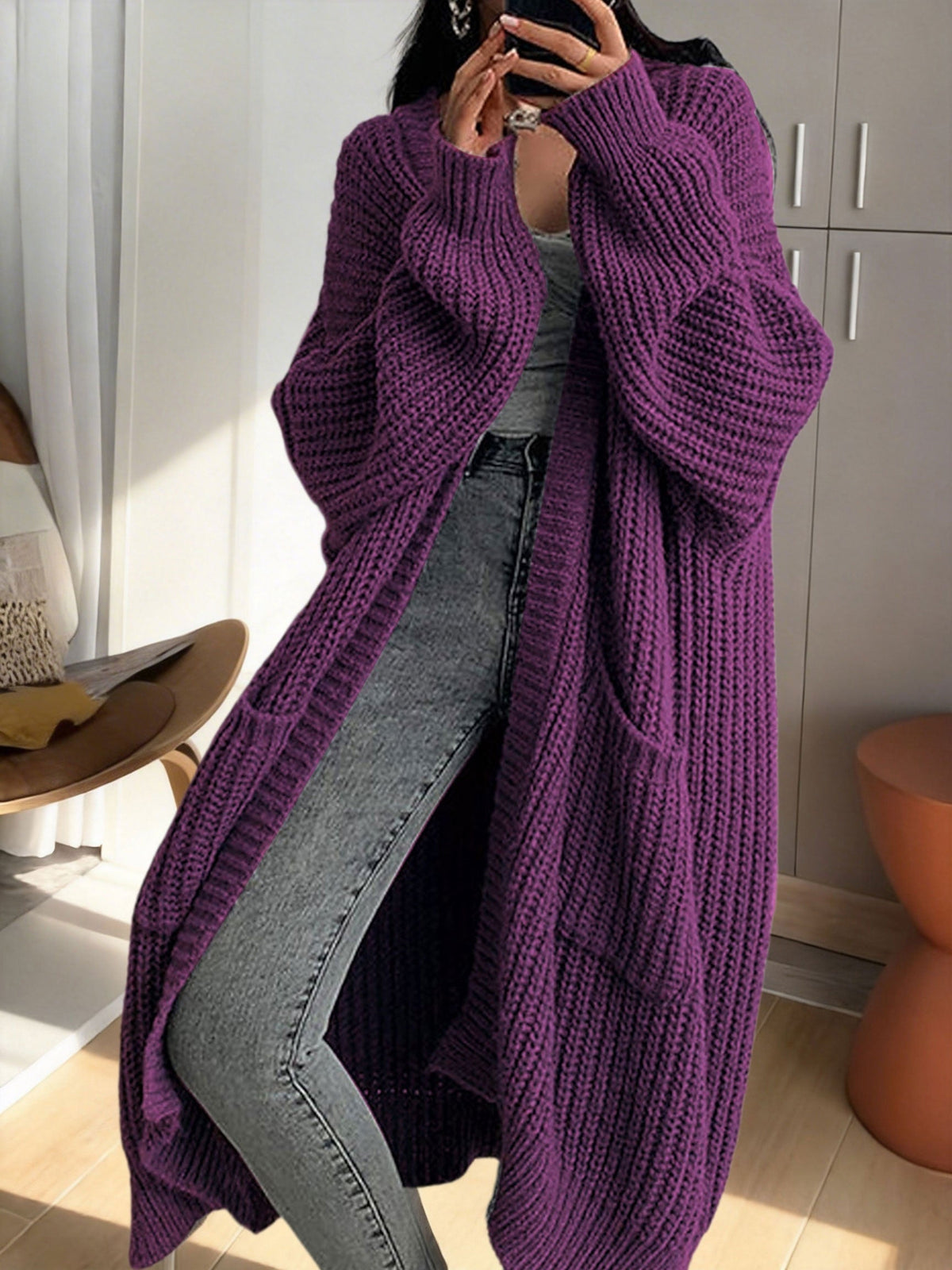 Arlette Oversized Longline Duster Cardigan