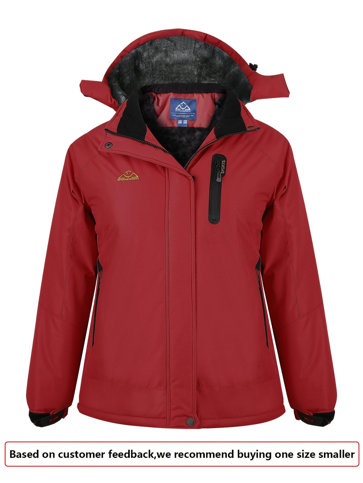 Solenne Waterproof Fleece-Lined Ski Jacket