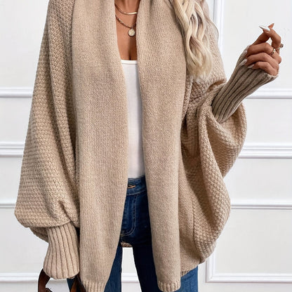 Evelina Draped Shawl-Collar Cardigan