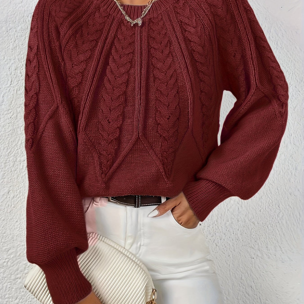 Lisandra Relaxed Cable-Knit Sweater
