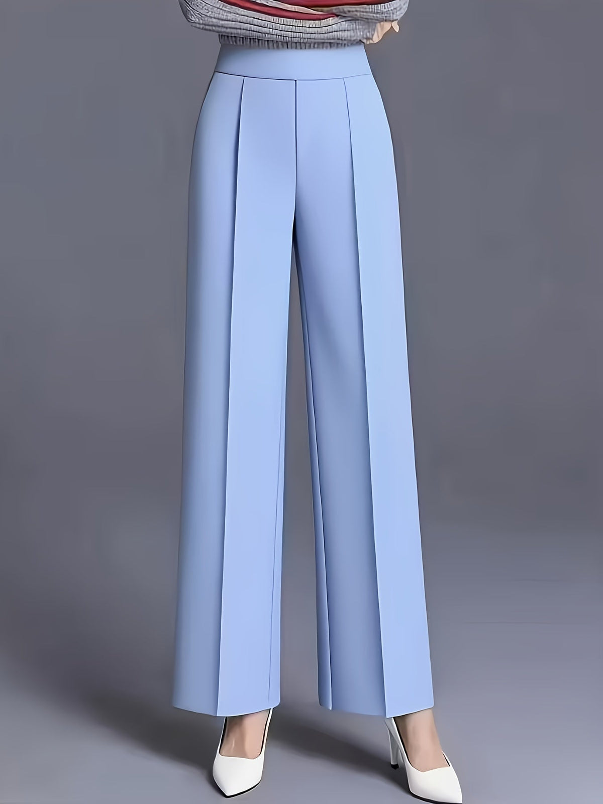 Thalia Comfortable High-Waist Wide-Leg Pants