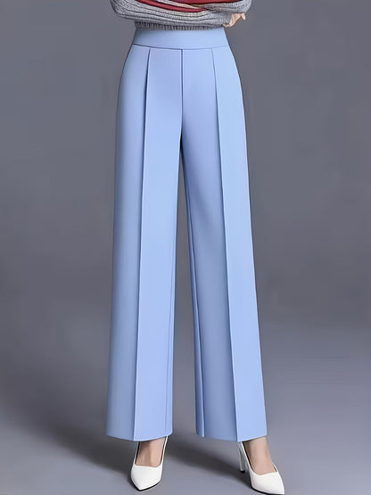 Thalia Comfortable High-Waist Wide-Leg Pants