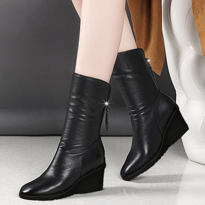 Ilaria Wedge Mid-Calf Boots