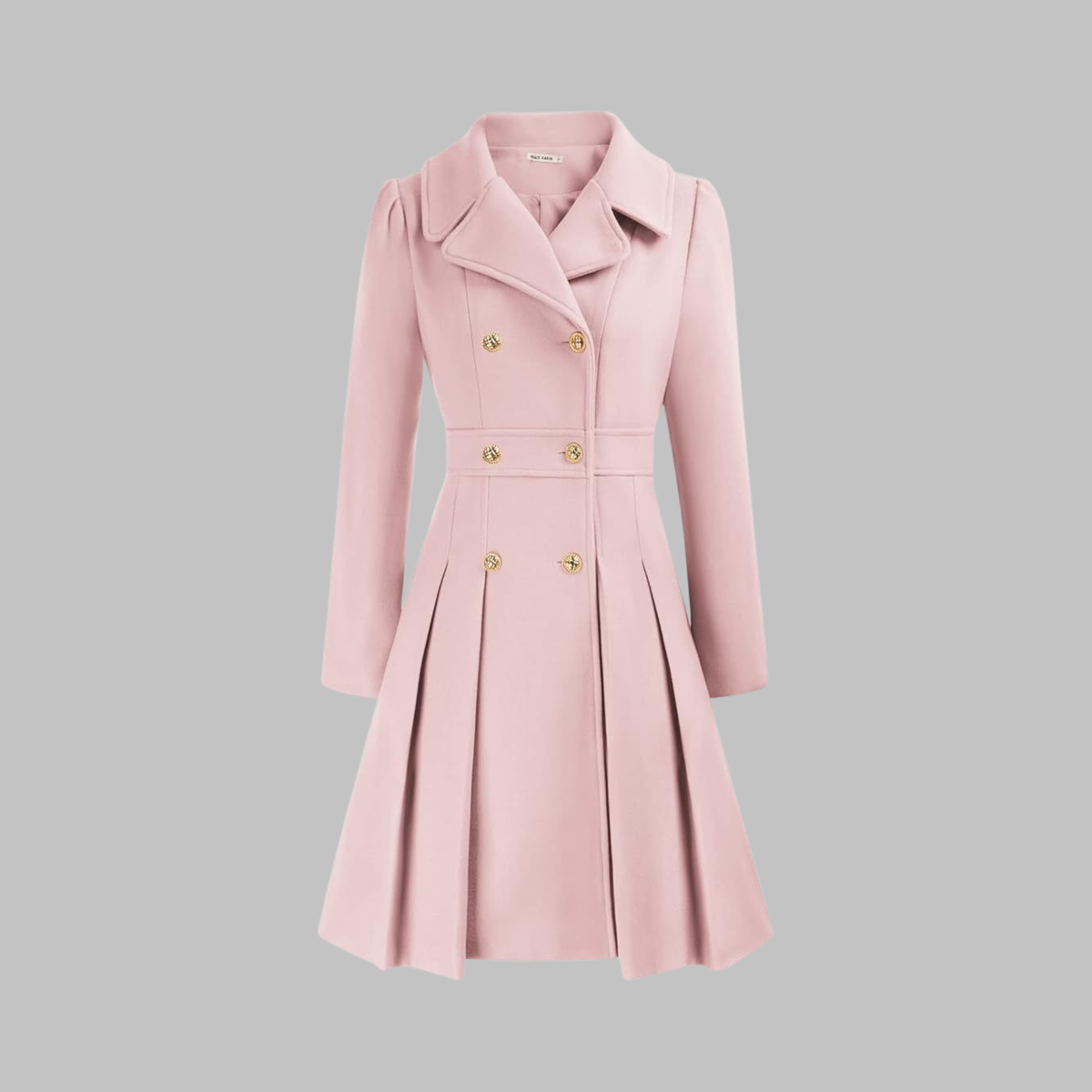 Paloma Fit-and-Flare Double-Breasted Coat