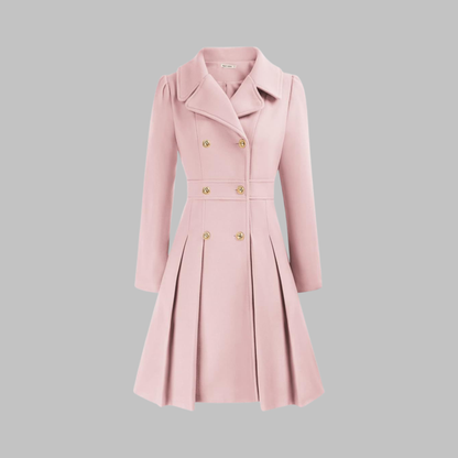Paloma Fit-and-Flare Double-Breasted Coat