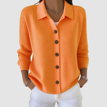 Colette Button-Front Knit Cardigan