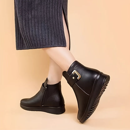 Marcella Buckle Ankle Boots