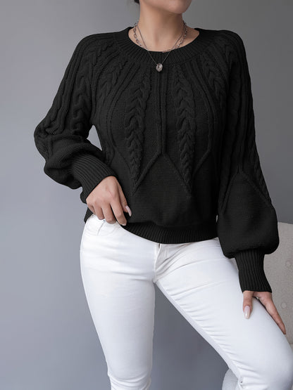 Mireille Textured Cable-Knit Sweater