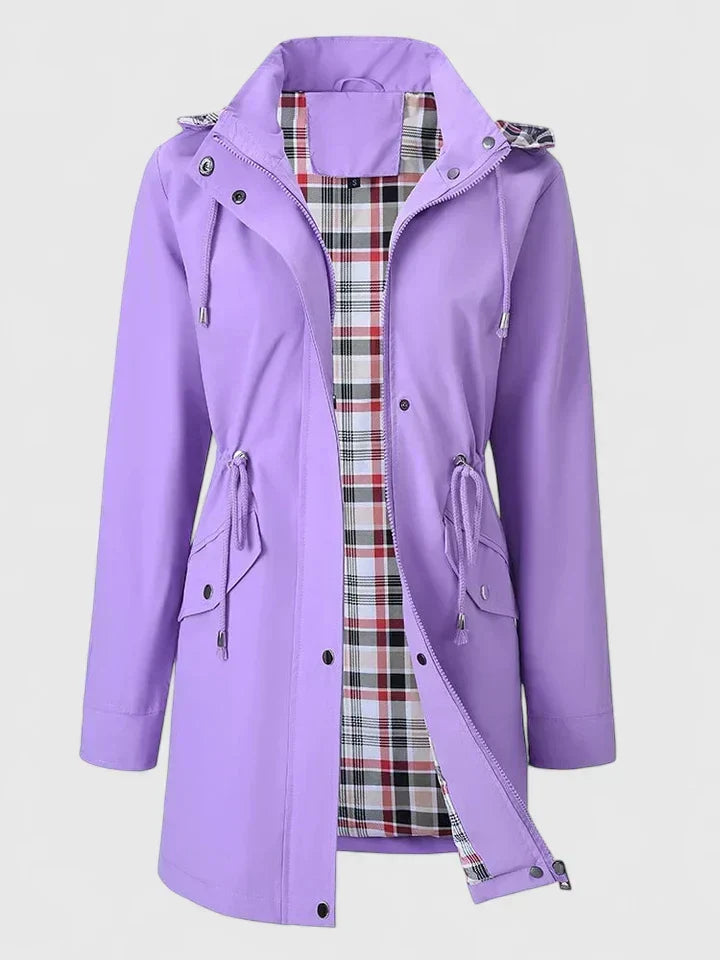 Nerissa Long Hooded Rain Jacket