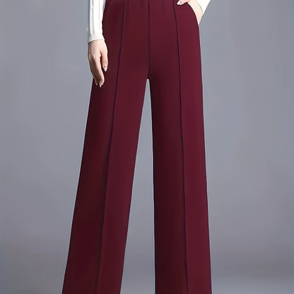 Thalia Comfortable High-Waist Wide-Leg Pants