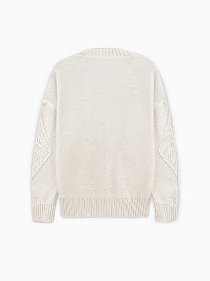 Elspeth Cable-Knit Button-Front Cardigan