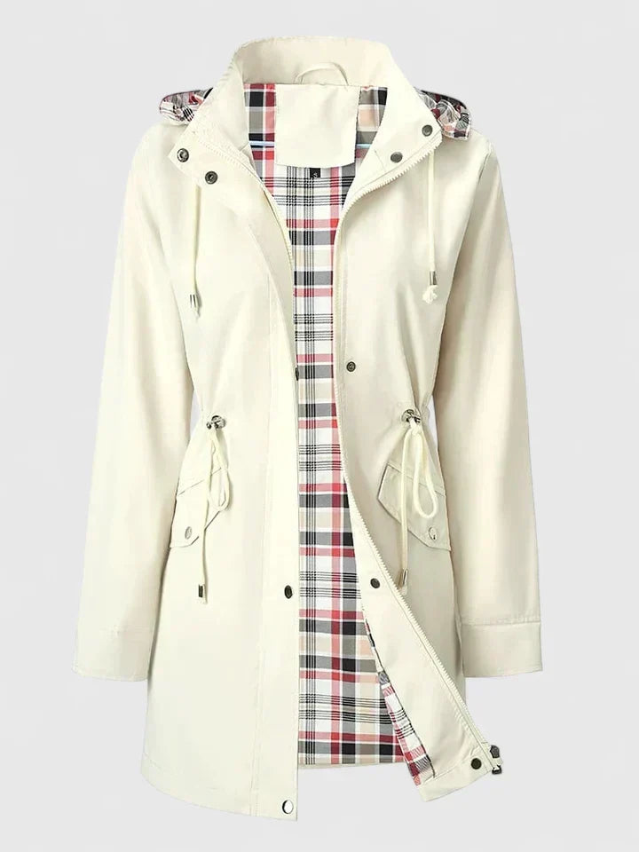 Nerissa Long Hooded Rain Jacket