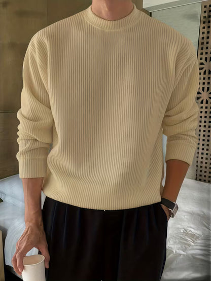Lucien Long Sleeve Ribbed Knit Shirt
