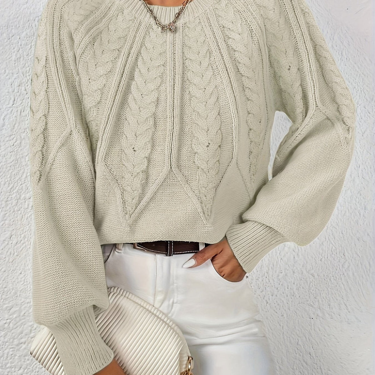 Lisandra Relaxed Cable-Knit Sweater