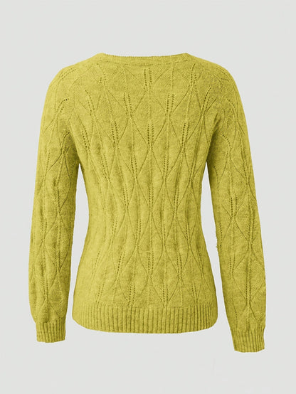 Geneva Faux Mink Pearl-Button Cardigan