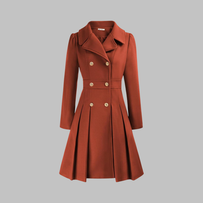 Paloma Fit-and-Flare Double-Breasted Coat
