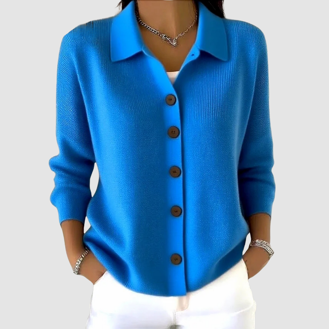 Colette Button-Front Knit Cardigan
