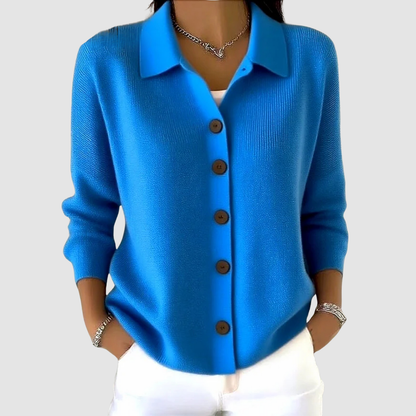 Colette Button-Front Knit Cardigan