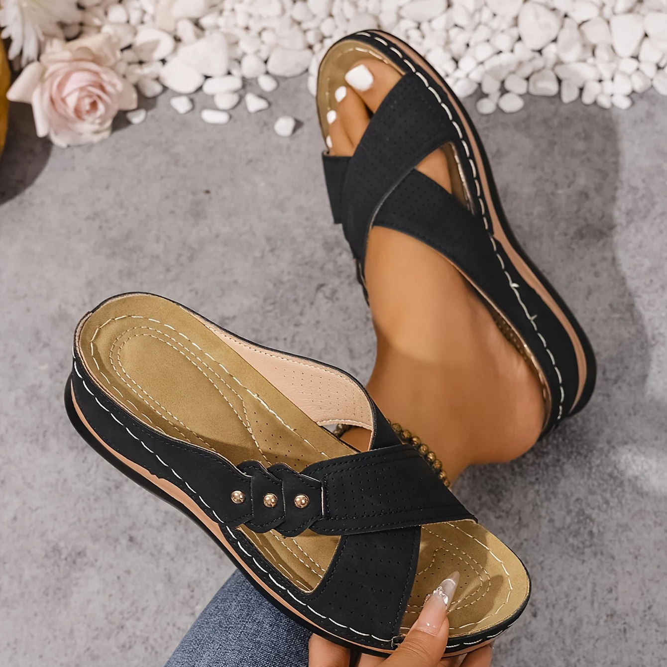 Valeria Orthopedic Wedge Sandals