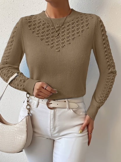 Allegra Pointelle Knit Sweater