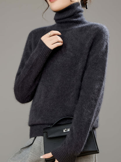 Annelise Cashmere Wool Turtleneck Sweater