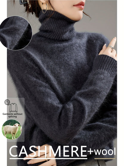 Annelise Cashmere Wool Turtleneck Sweater