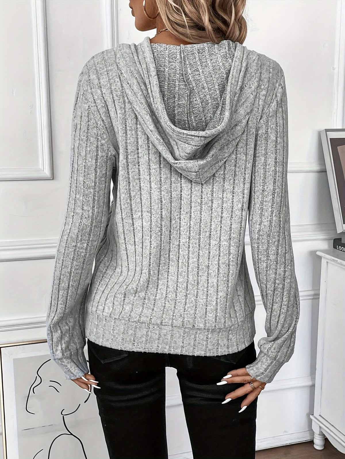 Lorena Textured Pullover Hoodie