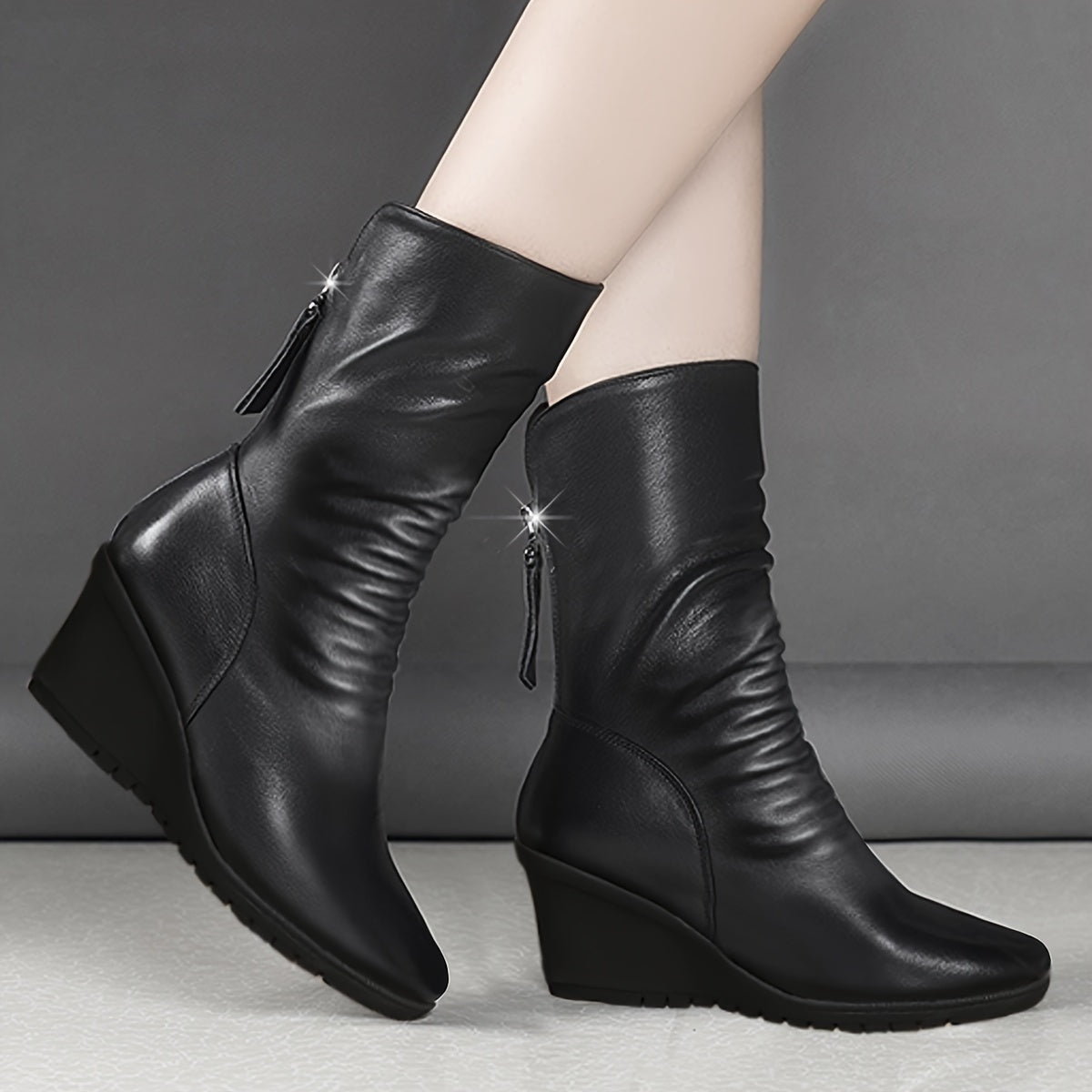 Ilaria Wedge Mid-Calf Boots