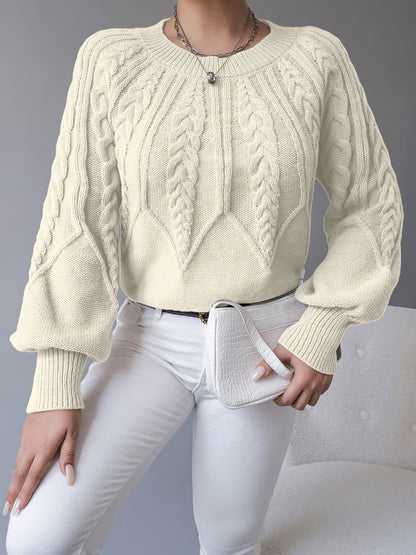 Mireille Textured Cable-Knit Sweater