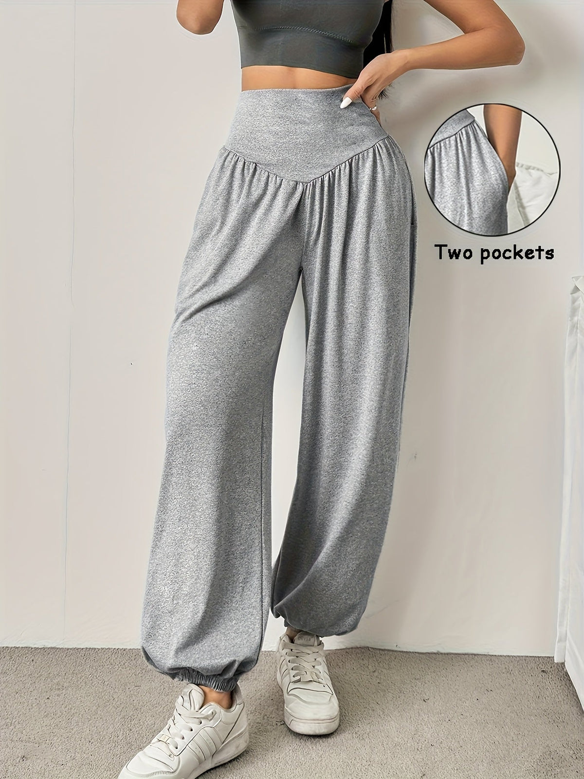 Cosima Stretch High-Waist Wide-Leg Pants
