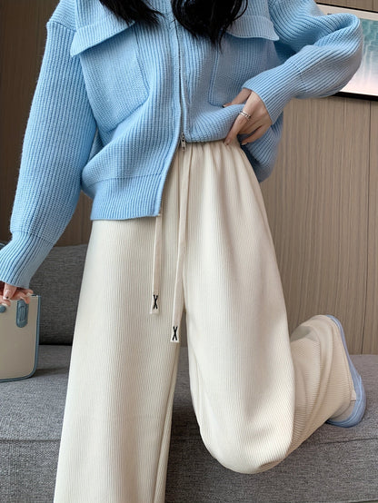 Anya Warm Lined Wide-Leg Pants
