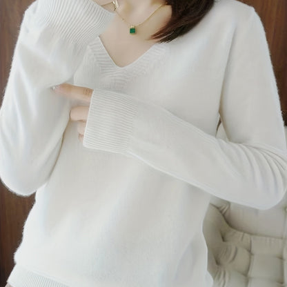 Ravina Relaxed V-Neck Knit Sweater