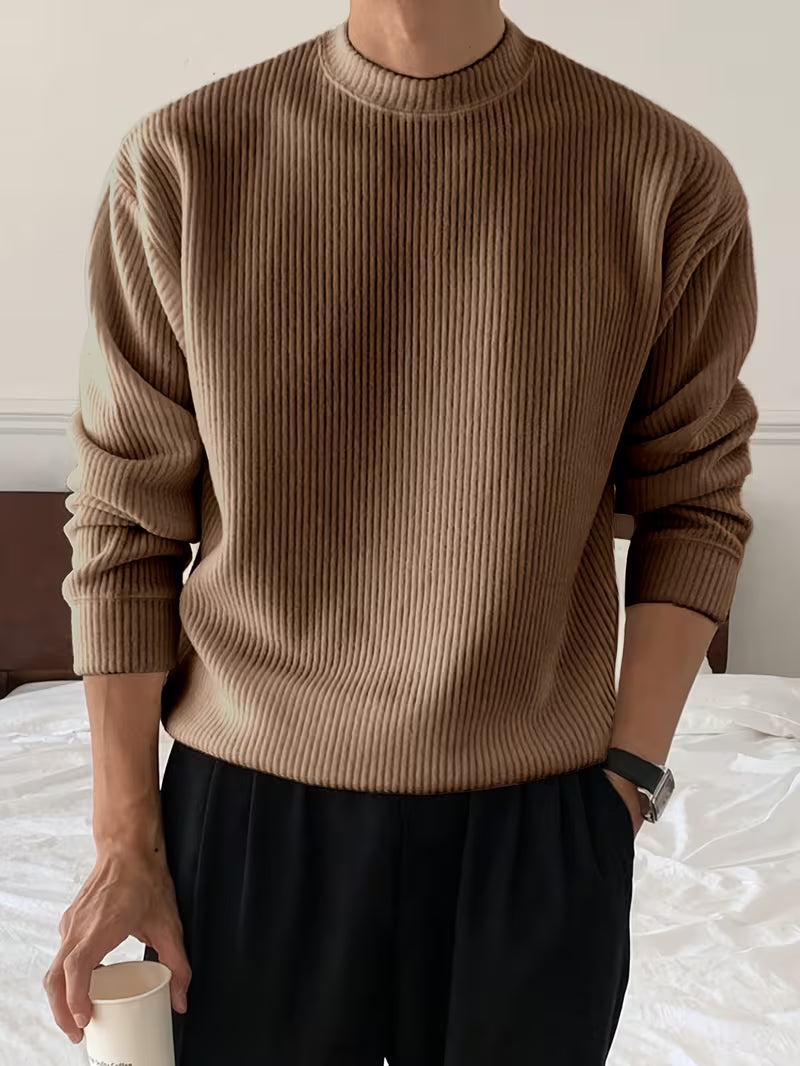 Lucien Long Sleeve Ribbed Knit Shirt