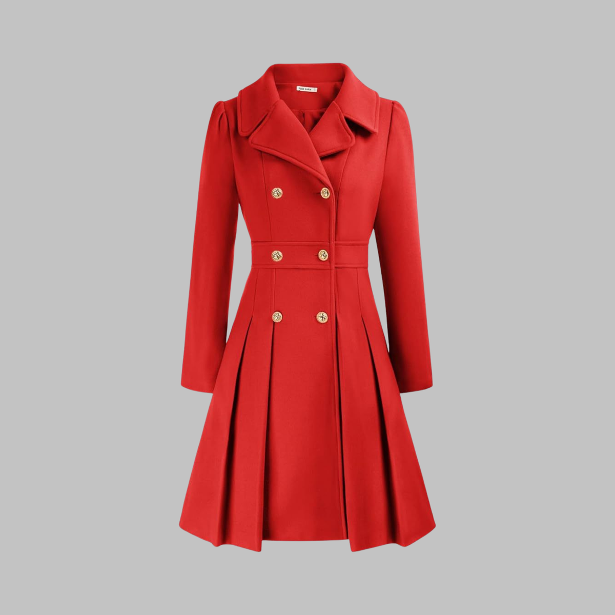 Paloma Fit-and-Flare Double-Breasted Coat