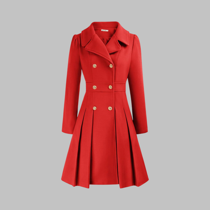 Paloma Fit-and-Flare Double-Breasted Coat