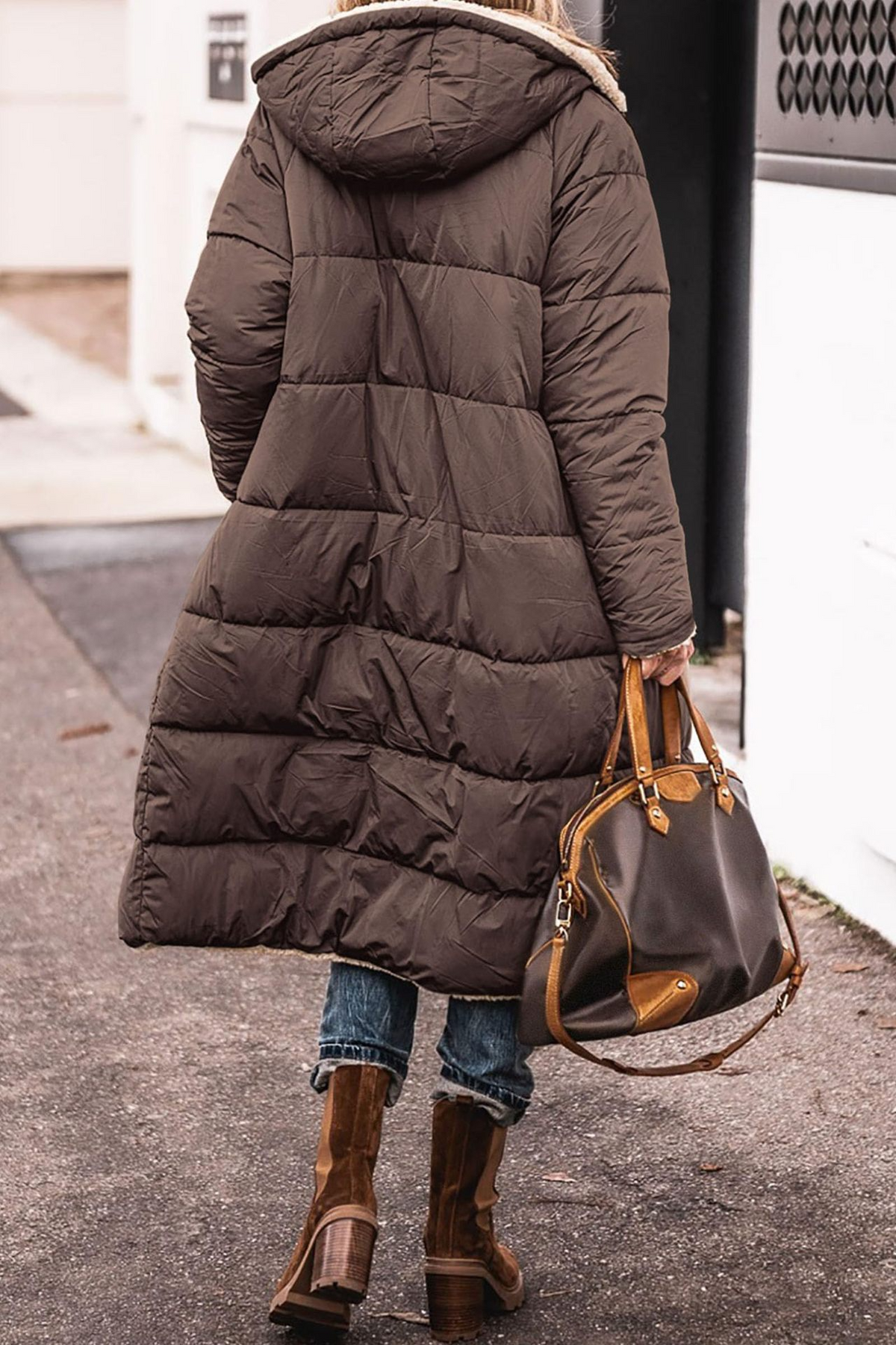 Romina Reversible Sherpa Puffer Coat