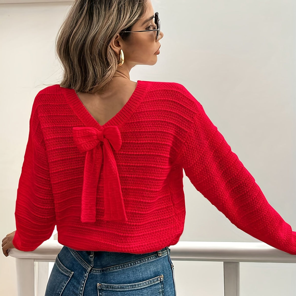 Vianne Bow-Detail Knit Sweater