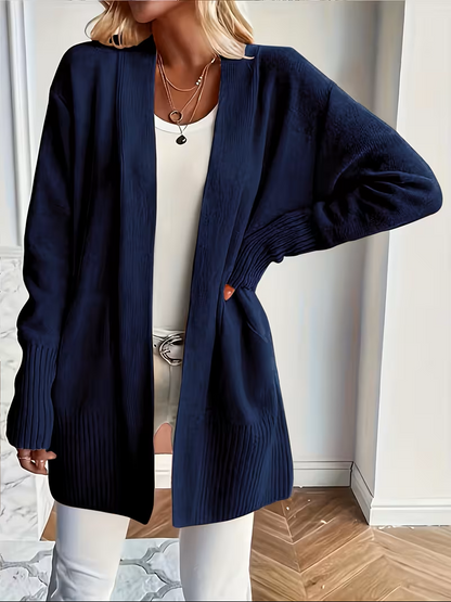 Florina Draped Open-Front Cardigan