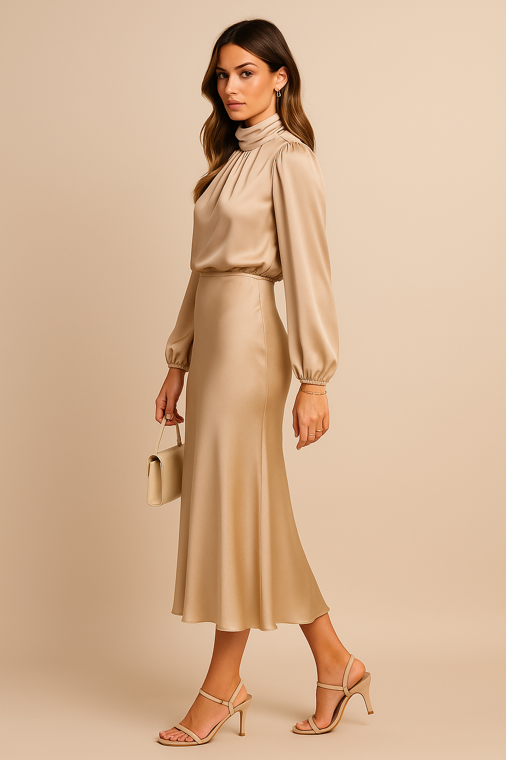 Camille High-Waist Midi Dress