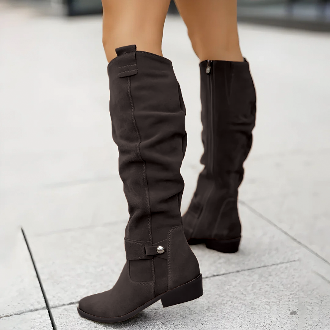 Zinnia Suede Slouch Knee-High Boots