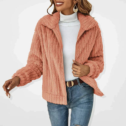 Oriana Teddy Fleece Zip-Up Jacket