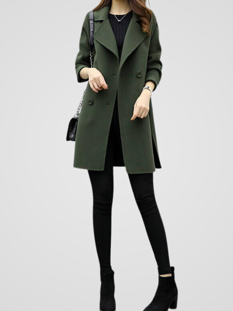 Mireya Cotton Double-Breasted Longline Coat