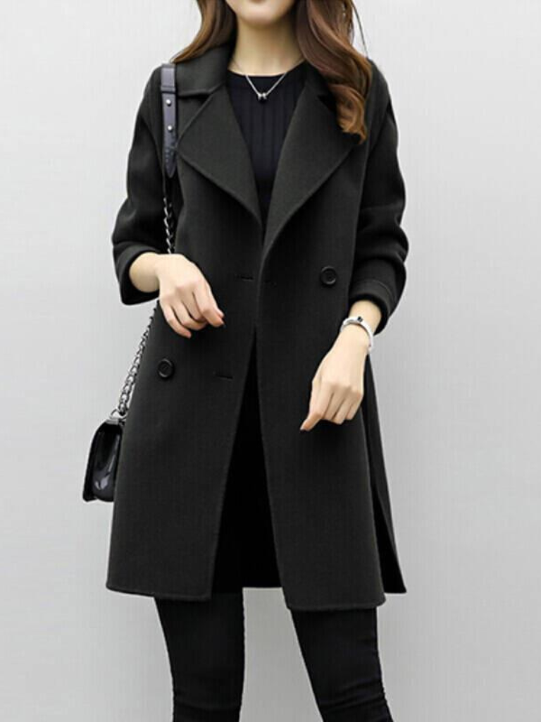 Mireya Cotton Double-Breasted Longline Coat