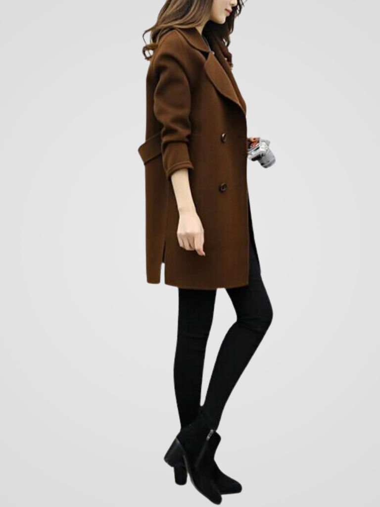Mireya Cotton Double-Breasted Longline Coat