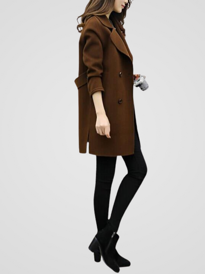 Mireya Cotton Double-Breasted Longline Coat