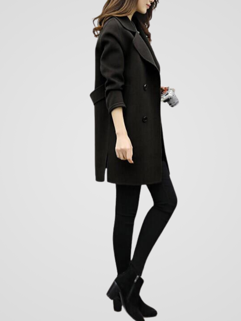 Mireya Cotton Double-Breasted Longline Coat