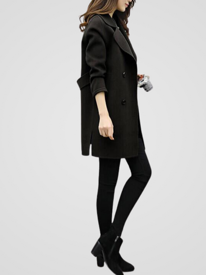 Mireya Cotton Double-Breasted Longline Coat