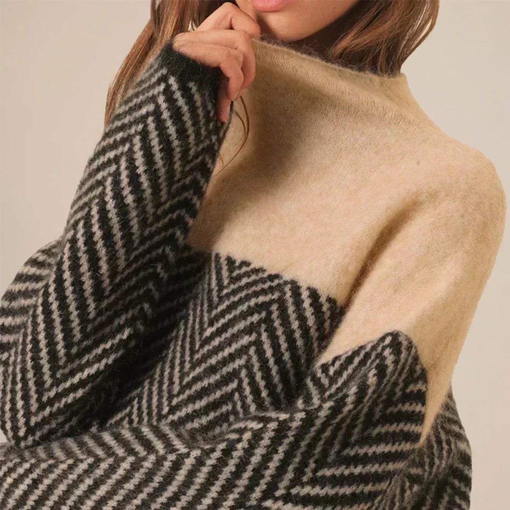Mireya Herringbone Knit Sweater